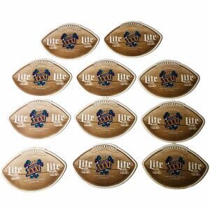 LOT of 11 Vintage Miller Lite Super Bowl XXXI 1997 New Orleans BEER COASTERS